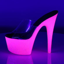 Load image into Gallery viewer, ADORE-701UVG 7 Inch Heel Pink Glitter Sexy Platform Sandals