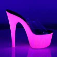 Load image into Gallery viewer, ADORE-701UVG 7 Inch Heel Pink Glitter Sexy Platform Sandals