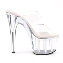 Load image into Gallery viewer, ADORE-702 Pleaser 7&quot; Heel Clear Strippers Platform Sandals