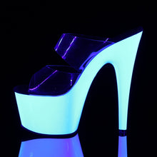 Load image into Gallery viewer, ADORE-702UV 7&quot; Heel Clear Neon White Pole Dancing Shoes