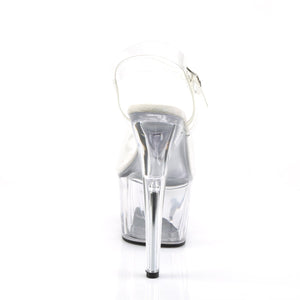 ADORE-708 Pleasers 7 Inch Heel Clear Sexy Sandals