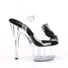 Load image into Gallery viewer, ADORE-708BFL 7 Inch Heel Clear and Black Pole Dancing Shoes