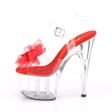 Load image into Gallery viewer, ADORE-708BFL 7&quot; Heel Clear and Red Pole Dancing Shoes