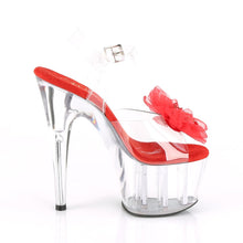 Load image into Gallery viewer, ADORE-708BFL 7&quot; Heel Clear and Red Pole Dancing Shoes