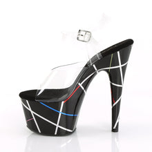 Load image into Gallery viewer, ADORE-708BMC 7 Inch Heel Clear and Black Pole Dancing Shoes