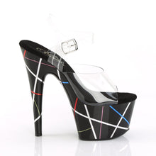 Load image into Gallery viewer, ADORE-708BMC 7 Inch Heel Clear and Black Pole Dancing Shoes