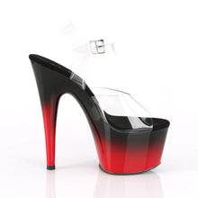 Load image into Gallery viewer, ADORE-708BR-H 7&quot; Heel Clear Black Red Strippers Sexy Shoes