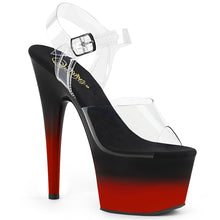 Load image into Gallery viewer, ADORE-708BR-H 7&quot; Heel Clear Black Red Strippers Sexy Shoes