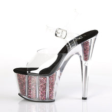 Load image into Gallery viewer, ADORE-708CG 7&quot; Clear and Pink Confetti Strippers Sexy Shoes