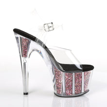 Load image into Gallery viewer, ADORE-708CG 7&quot; Clear and Pink Confetti Strippers Sexy Shoes