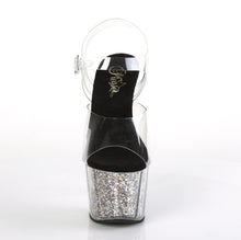 Load image into Gallery viewer, ADORE-708CG Clear Silver Confetti Glitter Stripper Sexy Shoes