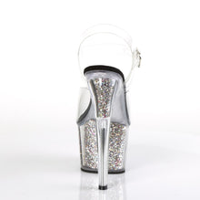 Load image into Gallery viewer, ADORE-708CG Clear Silver Confetti Glitter Stripper Sexy Shoes