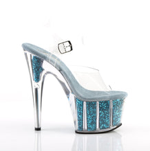 Load image into Gallery viewer, ADORE-708G Sexy Clear Turquoise Glitter Inserts Sexy Shoes