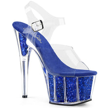 Load image into Gallery viewer, ADORE-708G Sexy Clear Royal Blue Glitter Inserts Sexy Shoes