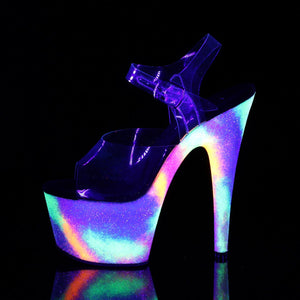 ADORE-708GXY Sexy 7Inch Clear Neon Galaxy Glitter Sexy Shoes