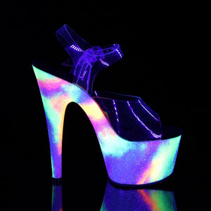 ADORE-708GXY Sexy 7Inch Clear Neon Galaxy Glitter Sexy Shoes