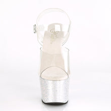 Load image into Gallery viewer, ADORE-708HB Sexy 7&quot; Heel Clear Silver Hologram Sexy Shoes