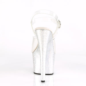 ADORE-708HB Sexy 7" Heel Clear Silver Hologram Sexy Shoes