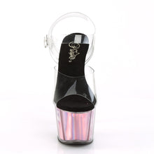 Load image into Gallery viewer, ADORE-708HGI Sexy 7&quot; Heel Clear and Pink Pole Dancing Shoes