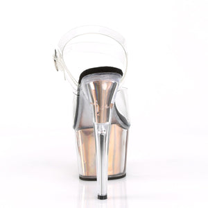 ADORE-708HGI Pleaser Sexy 7 Inch Clear Rose Gold Sexy Shoes