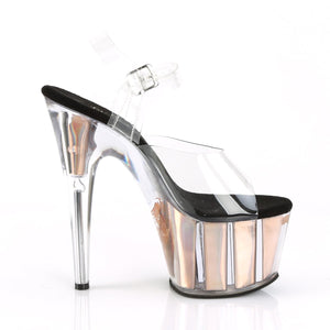 ADORE-708HGI Pleaser Sexy 7 Inch Clear Rose Gold Sexy Shoes