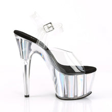 Load image into Gallery viewer, ADORE-708HGI Sexy 7&quot; Heel Clear Silver Hologram Sexy Shoes