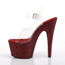 Load image into Gallery viewer, ADORE-708HMG Sexy 7 Inch Heel Burgundy Glitter Sexy Shoes