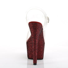 Load image into Gallery viewer, ADORE-708HMG Sexy 7 Inch Heel Burgundy Glitter Sexy Shoes