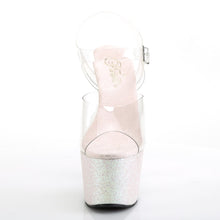 Load image into Gallery viewer, ADORE-708HMG Sexy 7&quot; Heel Clear Opal Glitter Pole Shoes