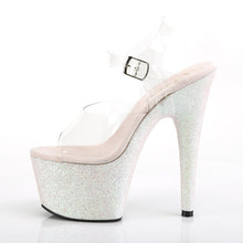 Load image into Gallery viewer, ADORE-708HMG Sexy 7&quot; Heel Clear Opal Glitter Pole Shoes