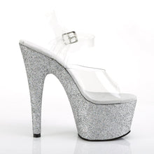 Load image into Gallery viewer, ADORE-708HMG Sexy 7&quot; Heel Clear Silver Glitter Pole Shoes