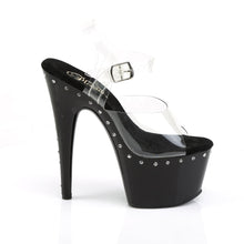 Load image into Gallery viewer, ADORE-708LS 7&quot; Heel Clear and Black Pole Dancing Shoes