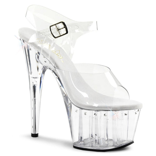 ADORE-708LS Pleasers 7 Inch Heel Clear Pole Dancing Shoes