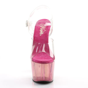 ADORE-708MCT 7 Inch Heel Clear Pink Tinted Pole Dancing Shoe