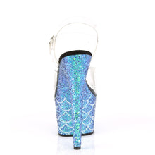 Load image into Gallery viewer, ADORE-708MSLG Sexy Transparent Blue Glitter Exotic Dance Shoe