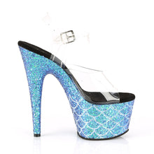 Load image into Gallery viewer, ADORE-708MSLG Sexy Transparent Blue Glitter Exotic Dance Shoe