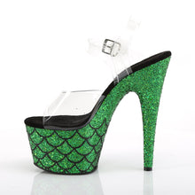 Load image into Gallery viewer, ADORE-708MSLG Sexy 7 Inch Heel Green Glitter Dancing Shoes