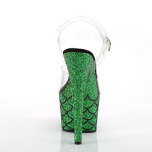 Load image into Gallery viewer, ADORE-708MSLG Sexy 7 Inch Heel Green Glitter Dancing Shoes