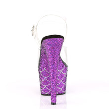 Load image into Gallery viewer, ADORE-708MSLG Sexy 7 Inch Heel Clear Purple Glitter Shoes