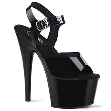 Load image into Gallery viewer, ADORE-708N Pleaser Sexy 7 Inch Heel Black Pole Dancer Shoes