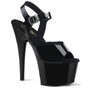 ADORE-708N Pleaser Sexy 7 Inch Heel Black Pole Dancer Shoes