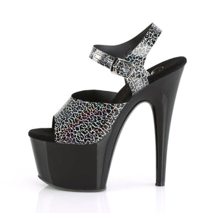 ADORE-708N-CK Pleaser Sexy 7" Heel Black Pole Dancer Shoes