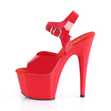 Load image into Gallery viewer, ADORE-708N Pleaser Sexy 7 Inch Heel Red Pole Dancer Shoes