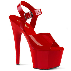 ADORE-708N Pleaser Sexy 7 Inch Heel Red Pole Dancer Shoes