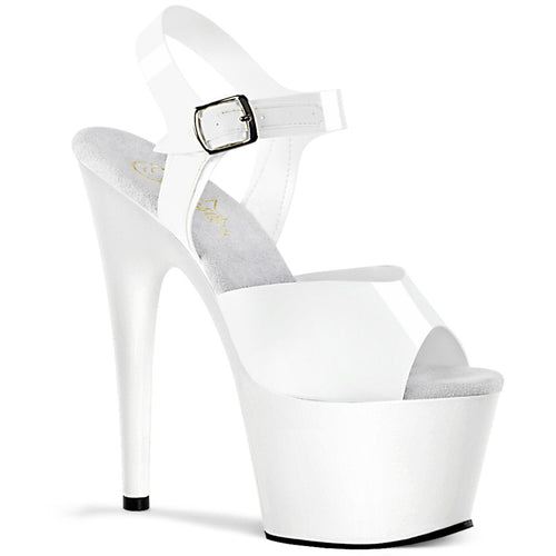 ADORE-708N Pleaser Sexy 7 Inch Heel White Pole Dancer Shoes