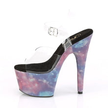 Load image into Gallery viewer, ADORE-708REFL 7 Inch Heel Clear Purple-Blue Fetish Sandals