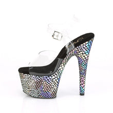 Load image into Gallery viewer, ADORE-708SP Pleaser 7&quot; Heel Clear Purple Holo Fetish Sandals