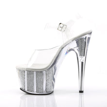 Load image into Gallery viewer, ADORE-708SRS 7 Inch Heel Clear Silver Multi Fetish Sandals