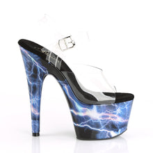 Load image into Gallery viewer, ADORE-708STORM 7&quot; Clear and Pink Hologram Pole Dancer Shoes