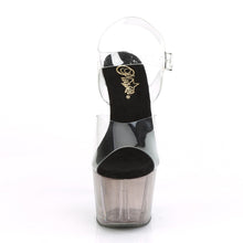 Load image into Gallery viewer, ADORE-708T 7&quot; Heel Clear and Smoke Tinted Pole Dancing Shoes